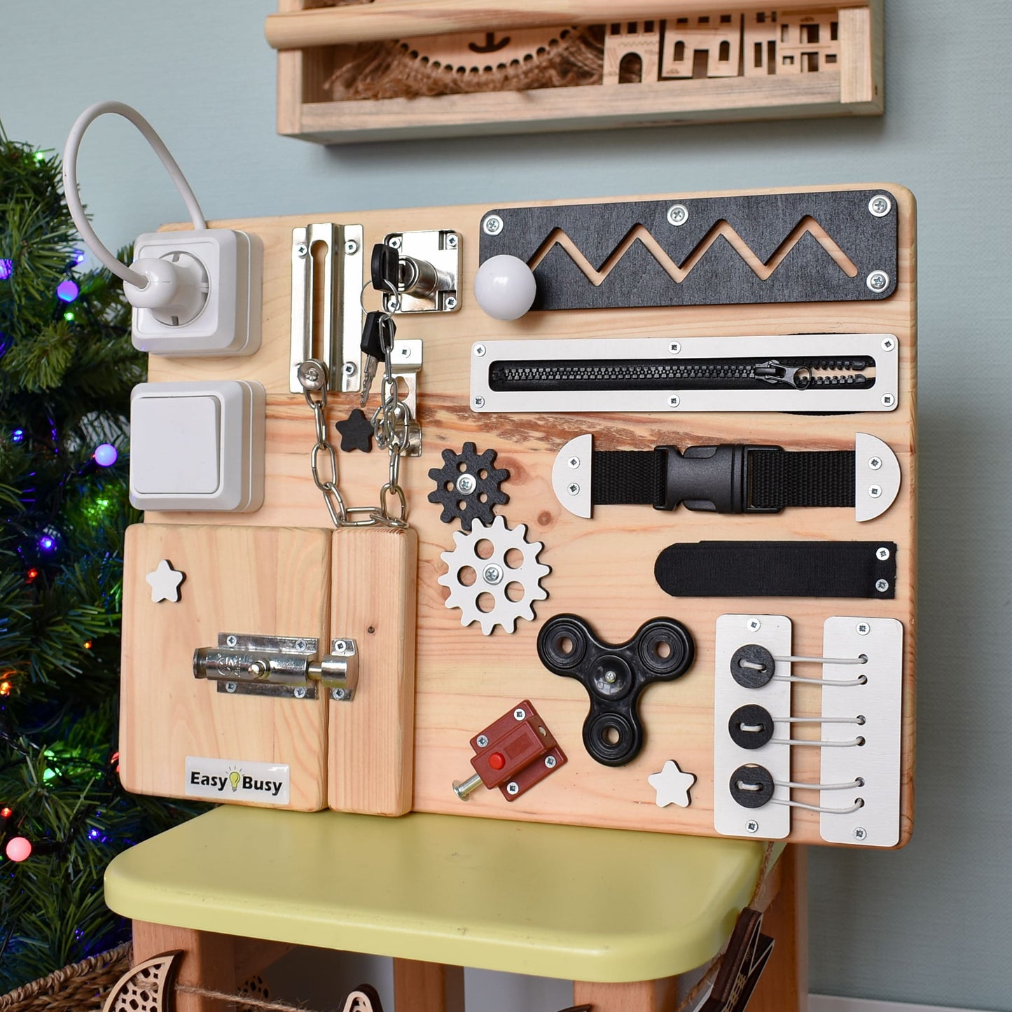 Wooden Memory Activity Board for Seniors