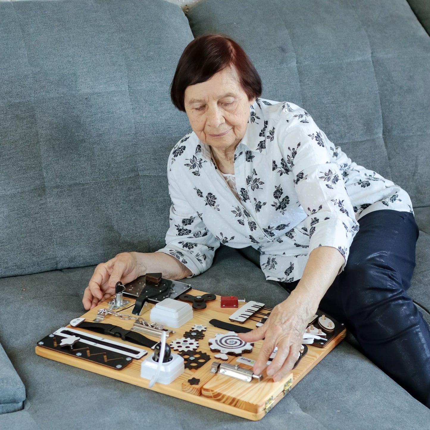 Wooden Memory Activity Board for Seniors