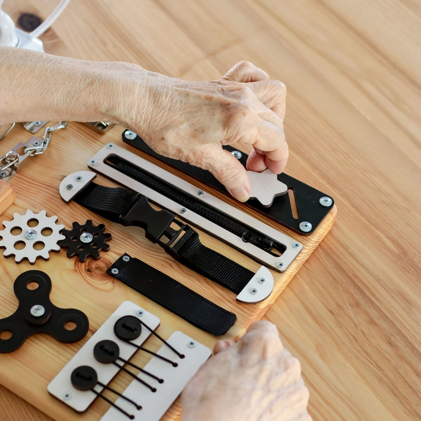 Engaging Sensory Board for Seniors with Hand Exercises