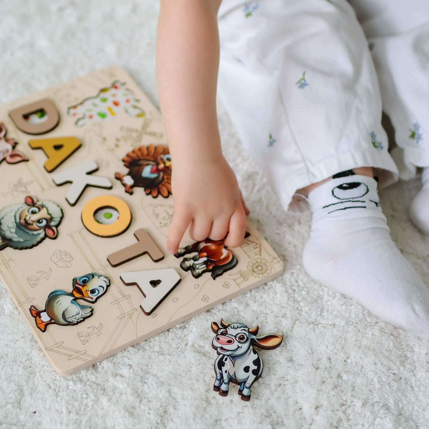 Farm learning puzzle for toddlers and babies
