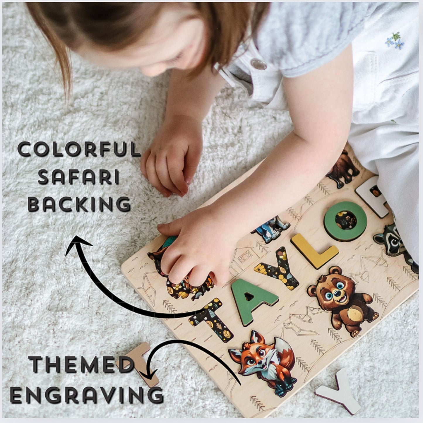 Magnetic Animal Name Puzzle for Kids