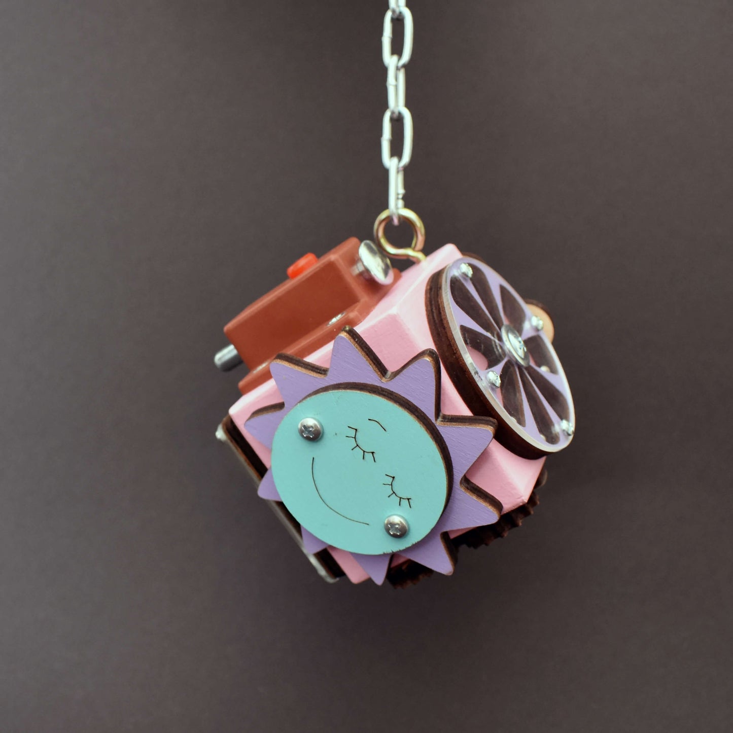 Pastel colored handmade busy cube