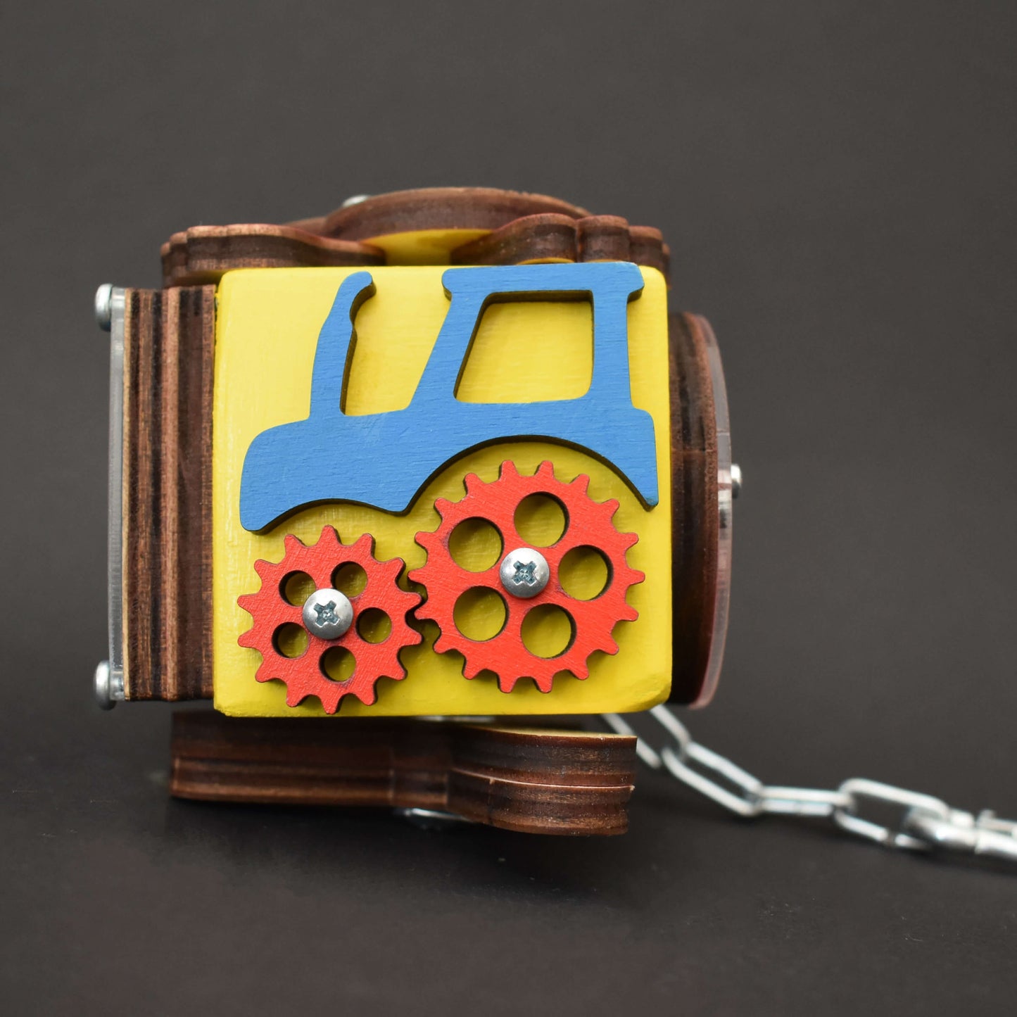 Educational gift cube with carabiner clip
