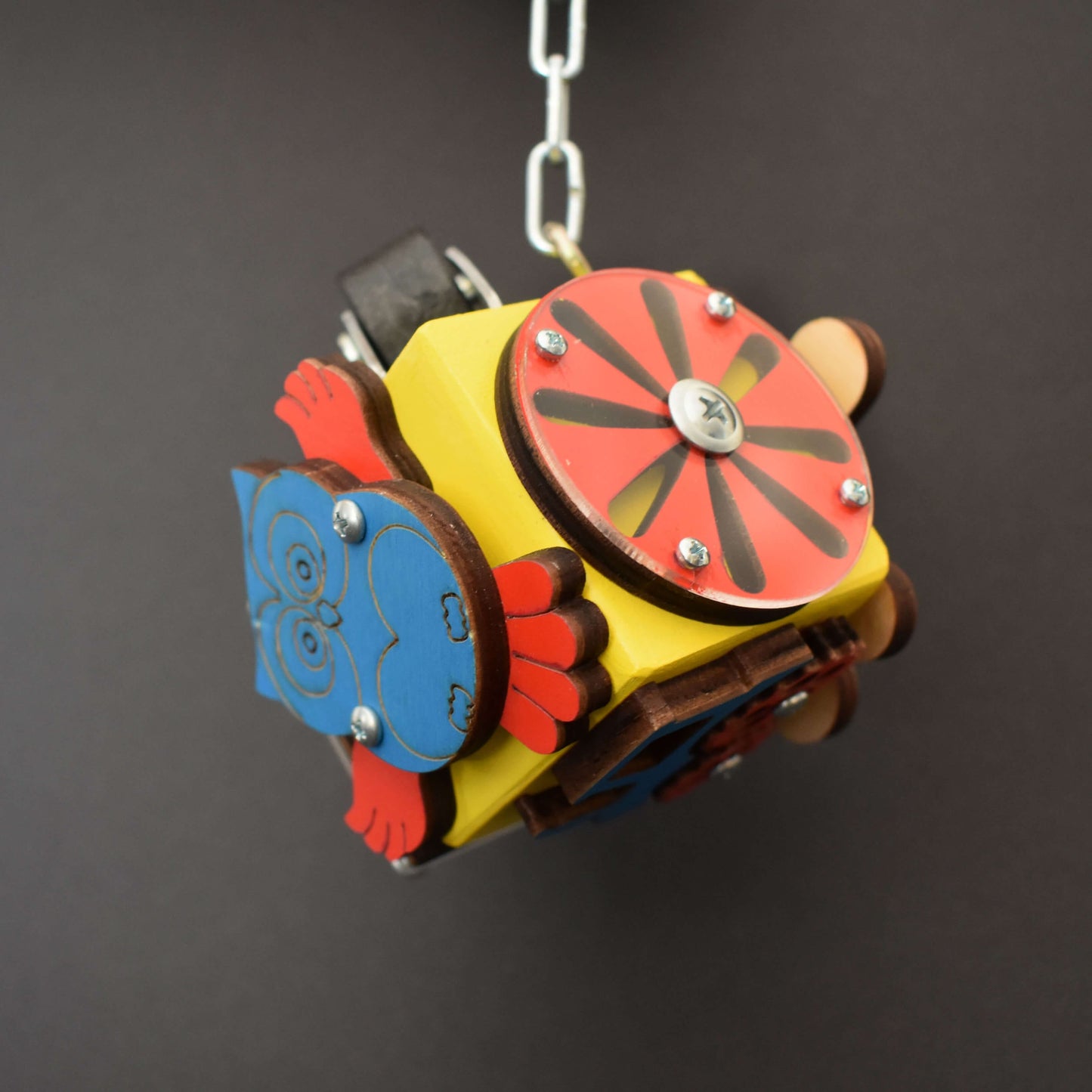 Durable wooden cube for toddler hands