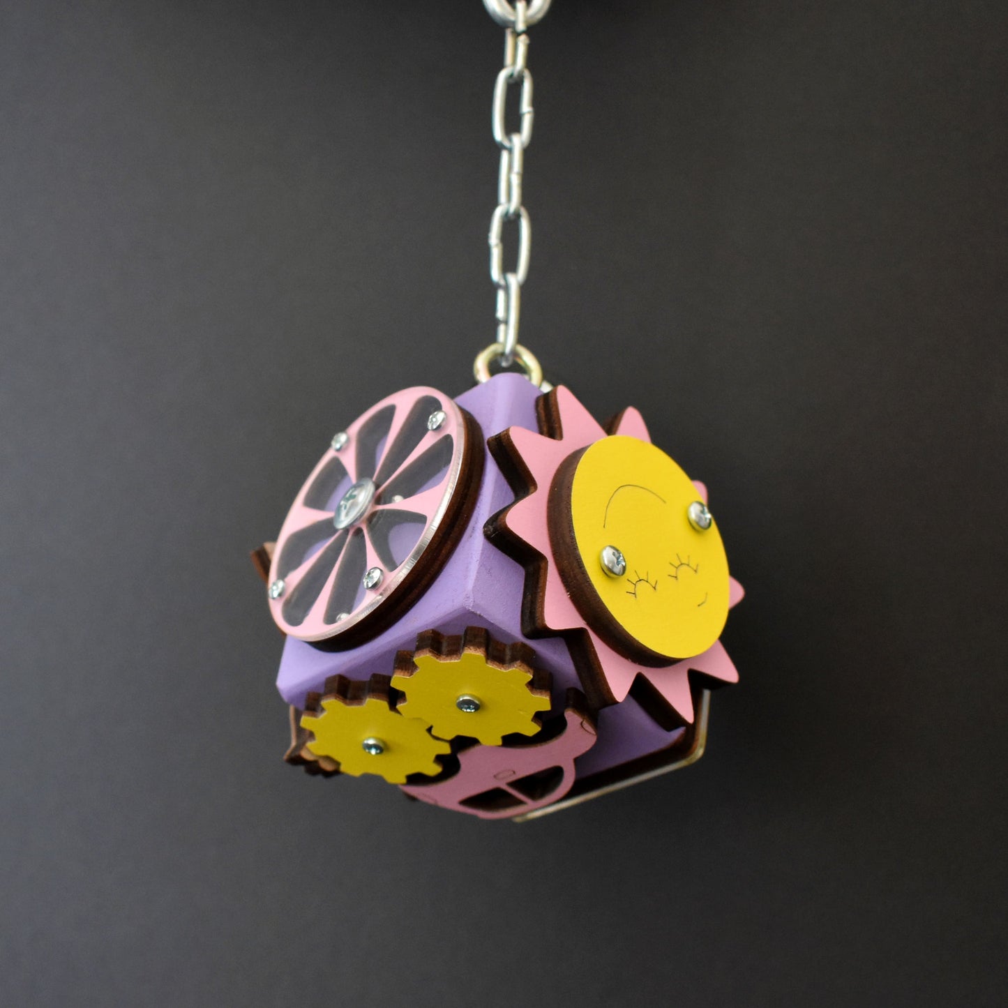 Montessori toddler toy in purple tones
