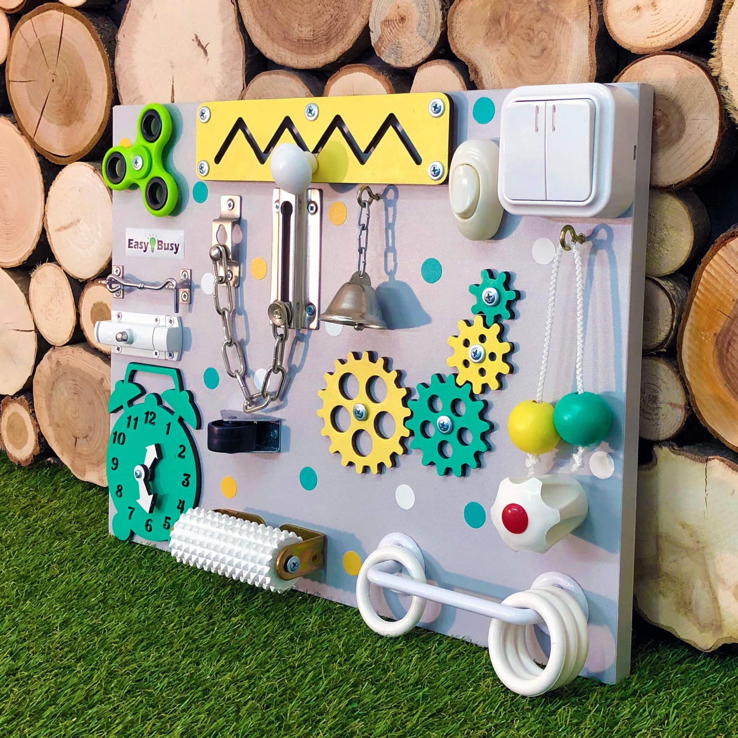Montessori travel toy for toddlers with interactive hardware