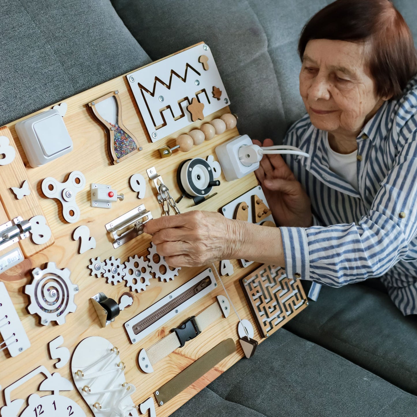 Engaging Sensory Board for Seniors & Autistic Children