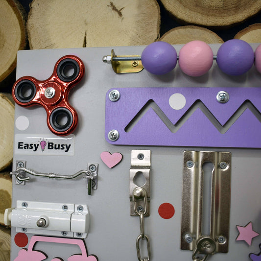 Personalized Busy Board – Custom Wooden Montessori Toy for Toddlers and Gifts