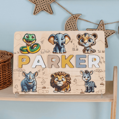 Magnetic jungle animal puzzle for early learning