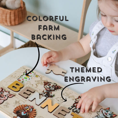 Baby shower gift puzzle with child’s name