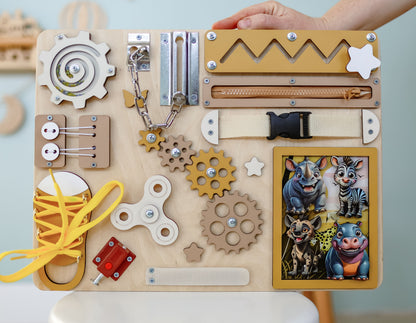 Eco-friendly wooden sensory play toy for early childhood learning