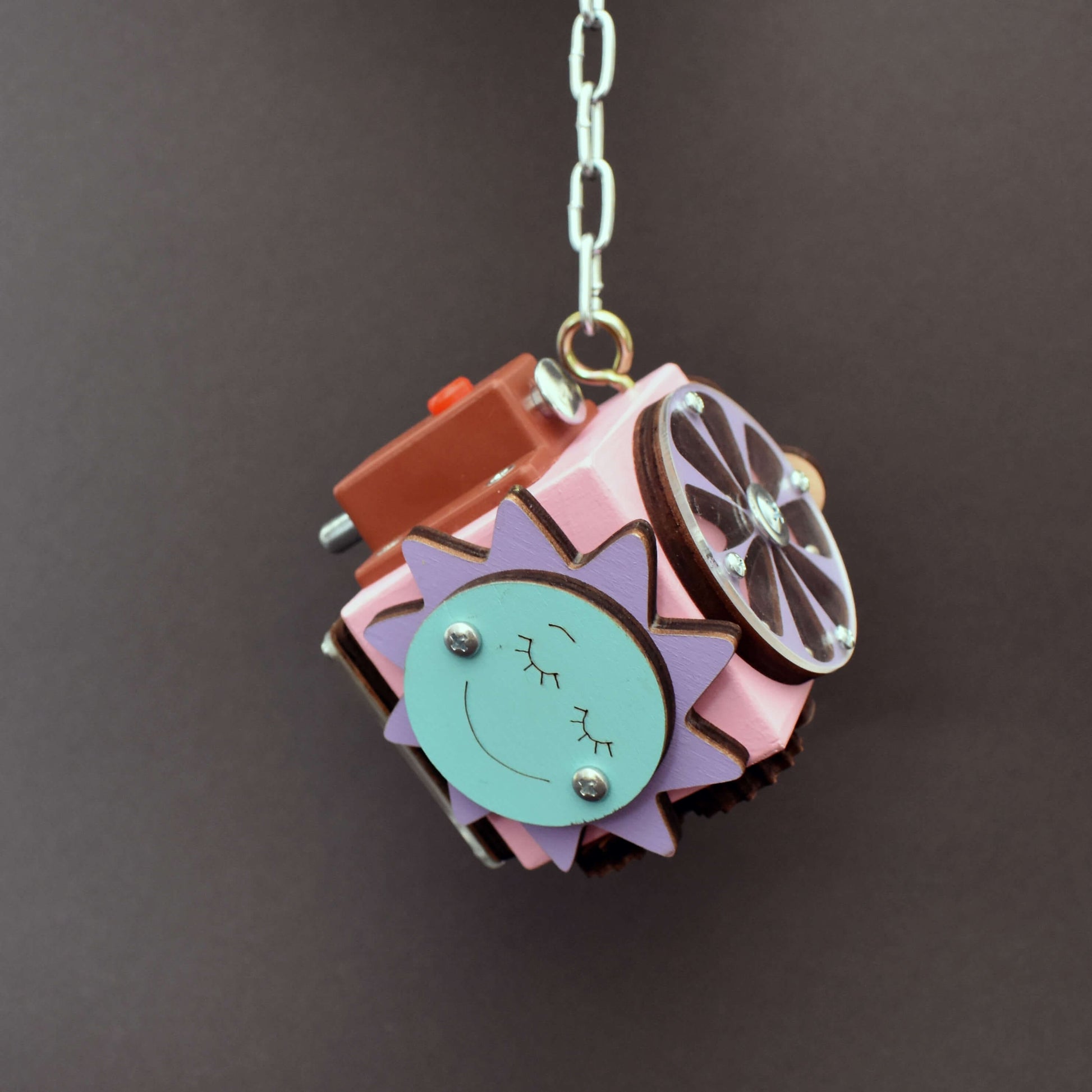 Pastel colored handmade busy cube