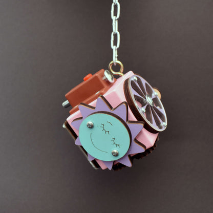 Pastel colored handmade busy cube