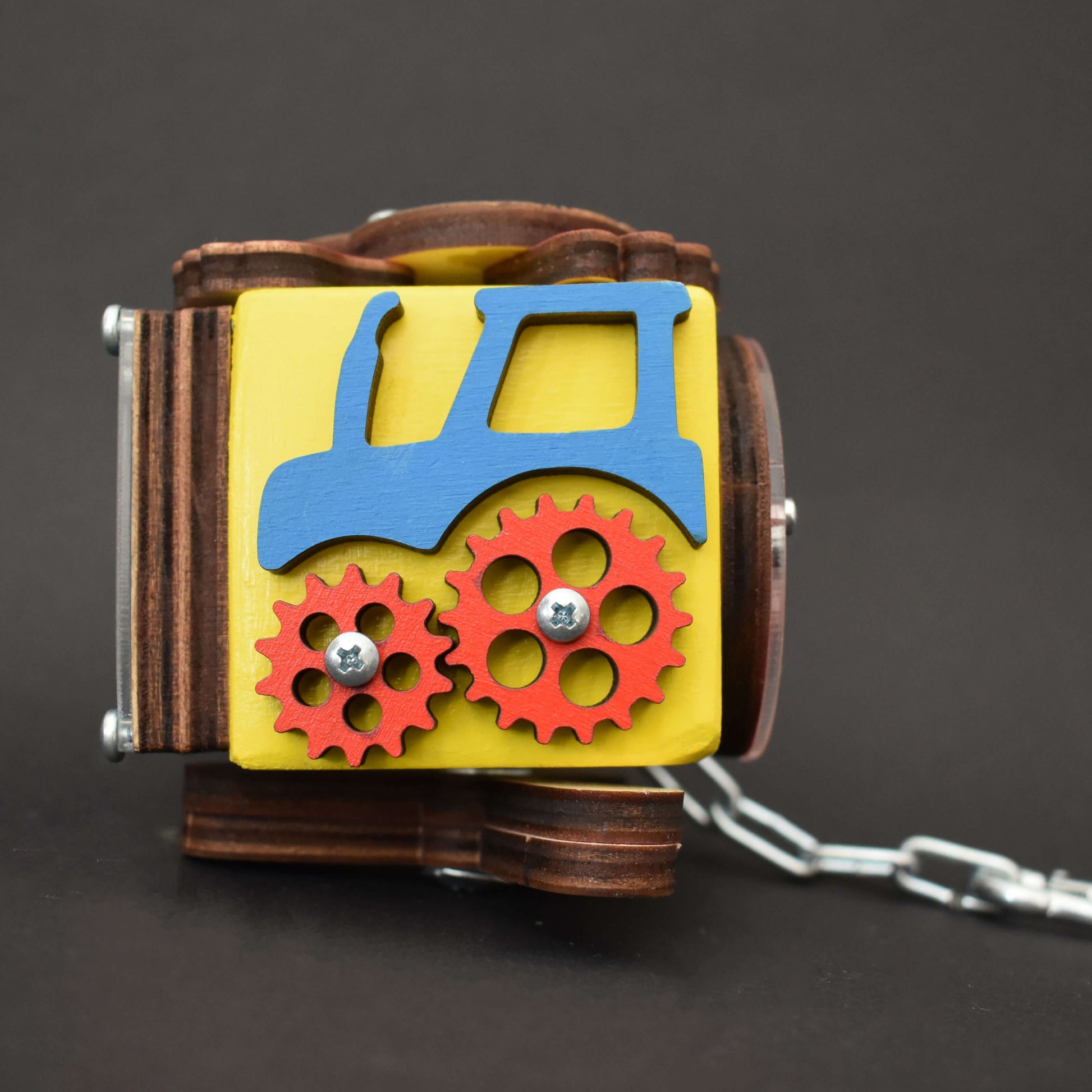 Educational gift cube with carabiner clip