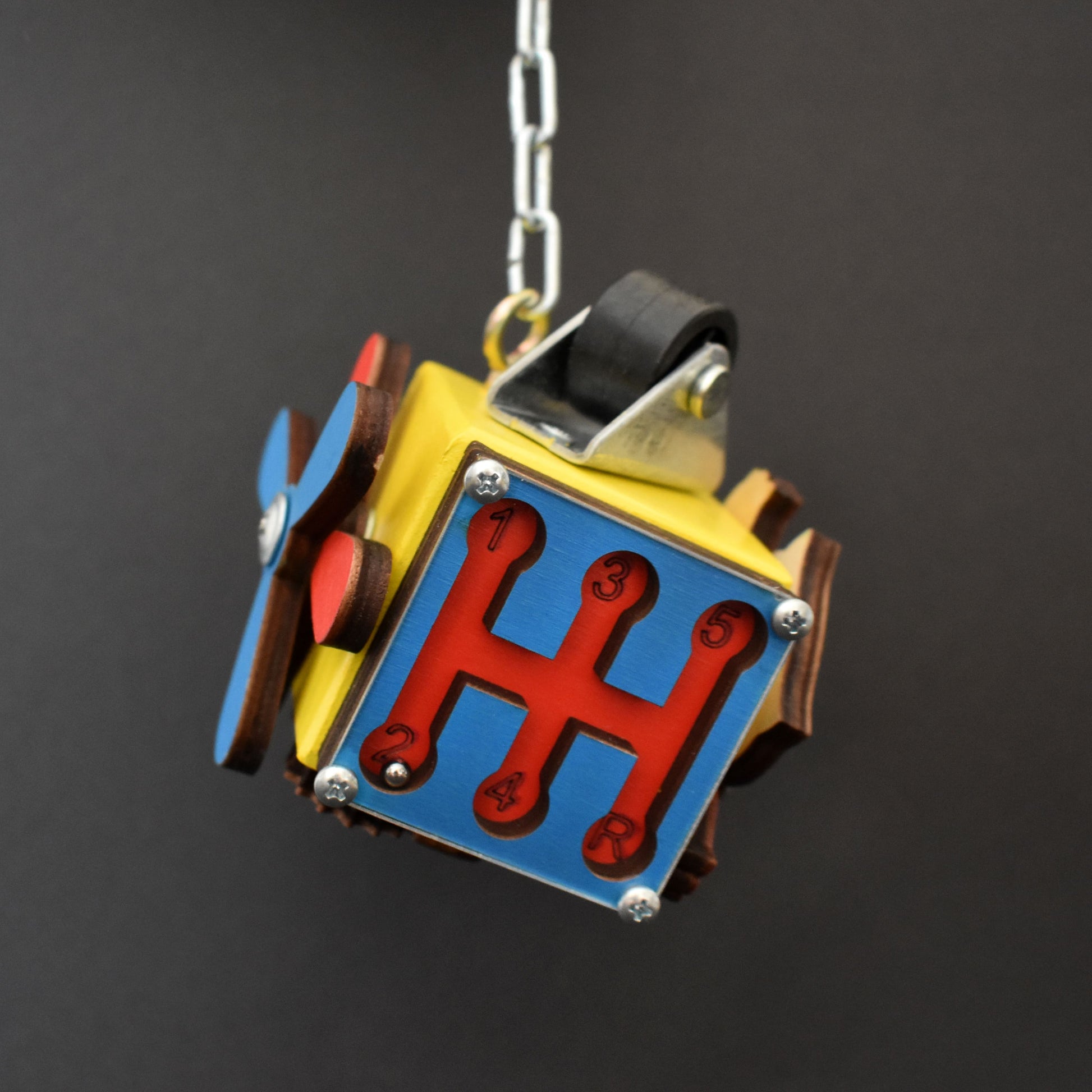 Toddler busy cube with interactive gears
