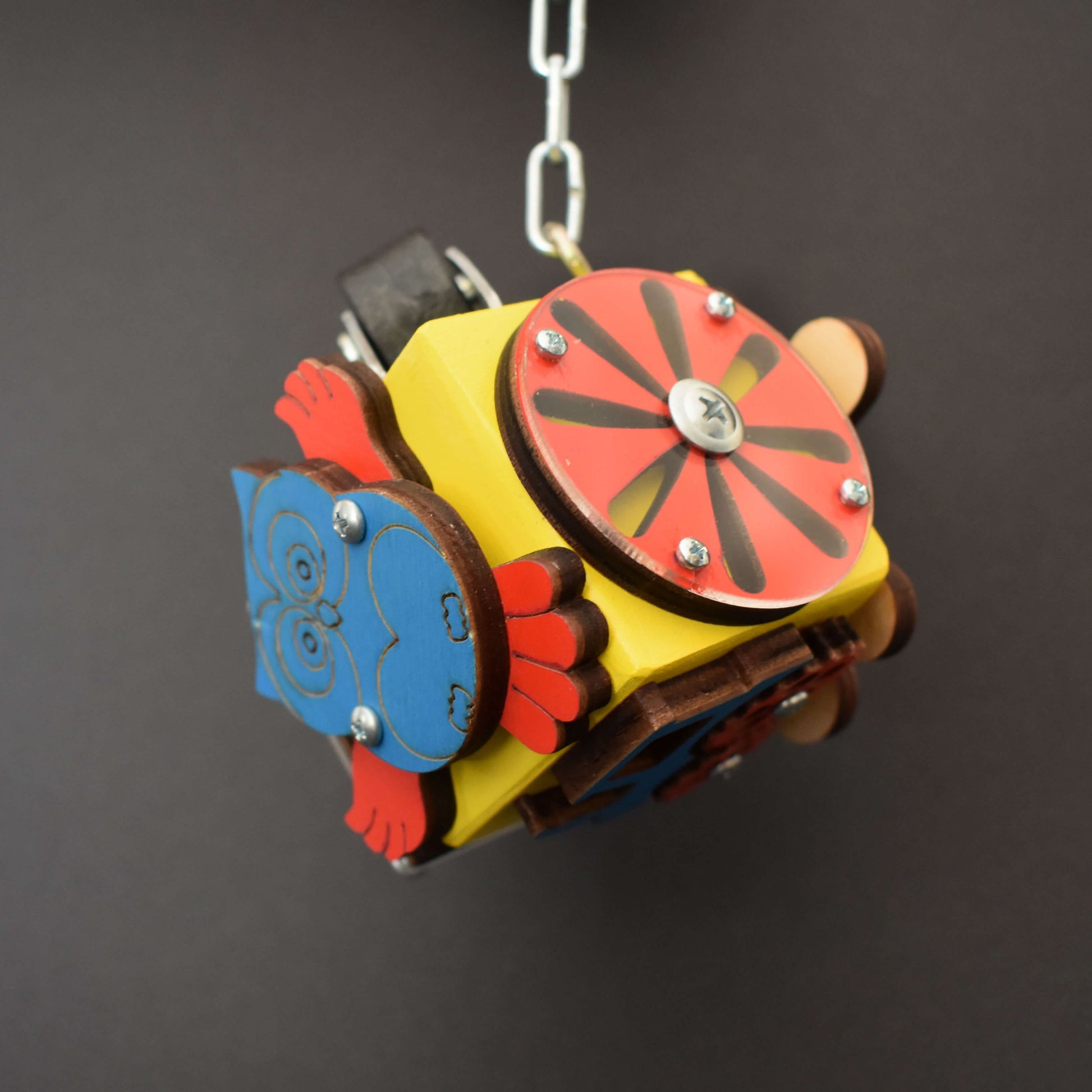 Durable wooden cube for toddler hands
