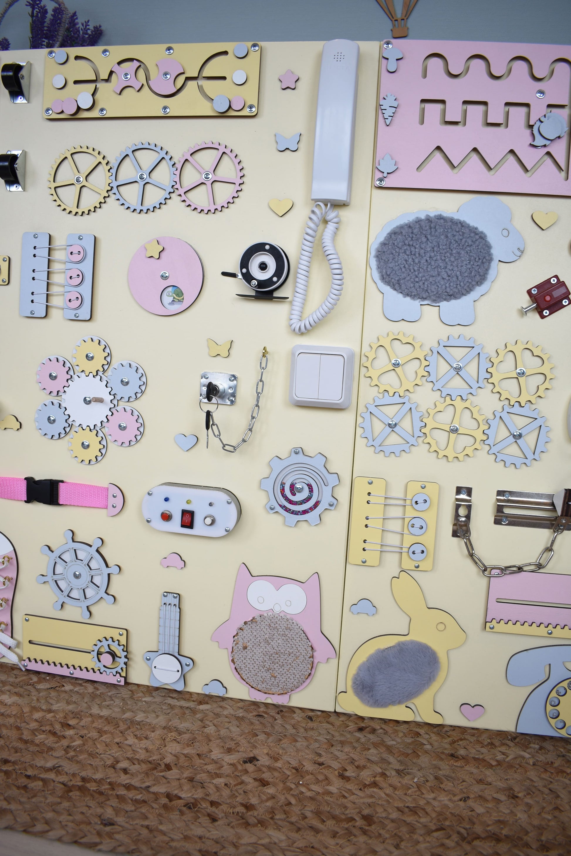 Commercial busy board for family-friendly business spaces and customer engagement