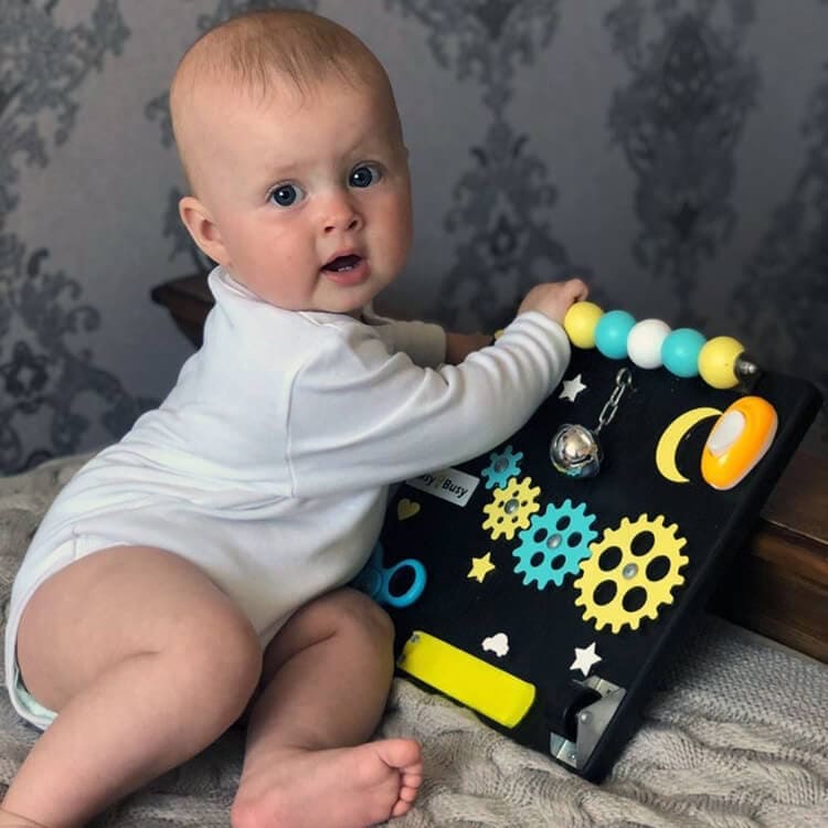 Handmade XS busy board for toddlers and gifts