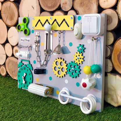 Montessori travel toy for toddlers with interactive hardware