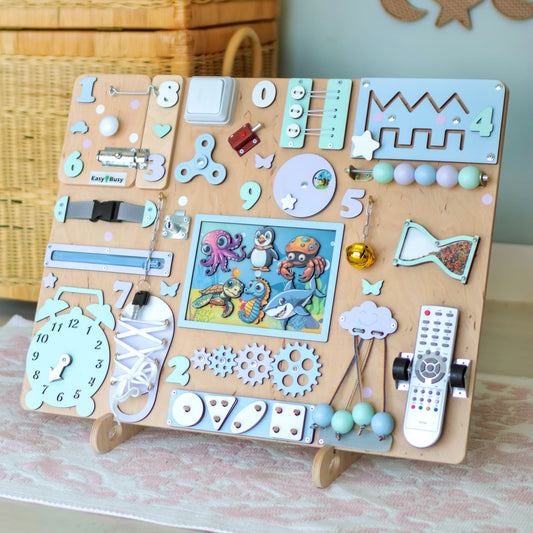 Eco-friendly handcrafted Montessori sensory board for early learning