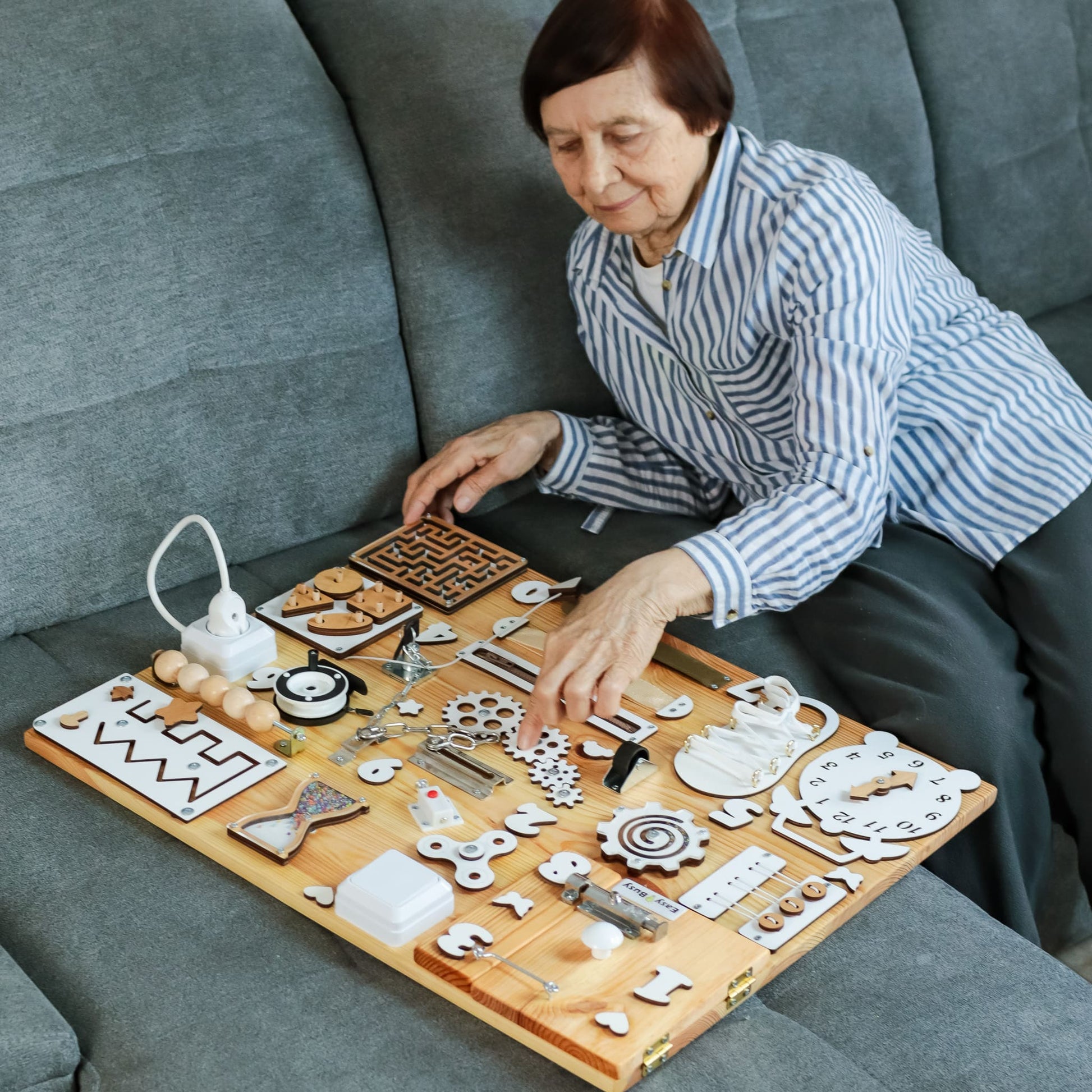 Interactive Rehabilitation Busy Board with White Elements