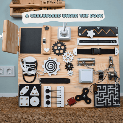 Medium wooden fidget board for Alzheimer’s care