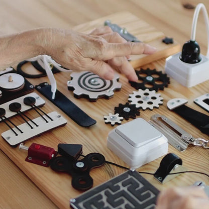Handmade cognitive therapy board for seniors with dementia