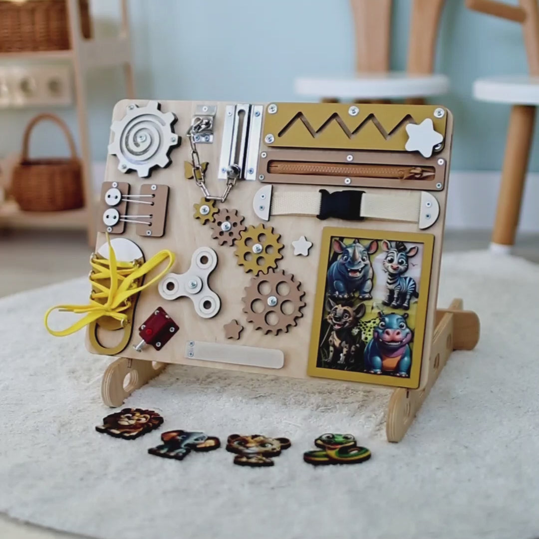Interactive jungle animal magnets for toddler fine motor skill improvement